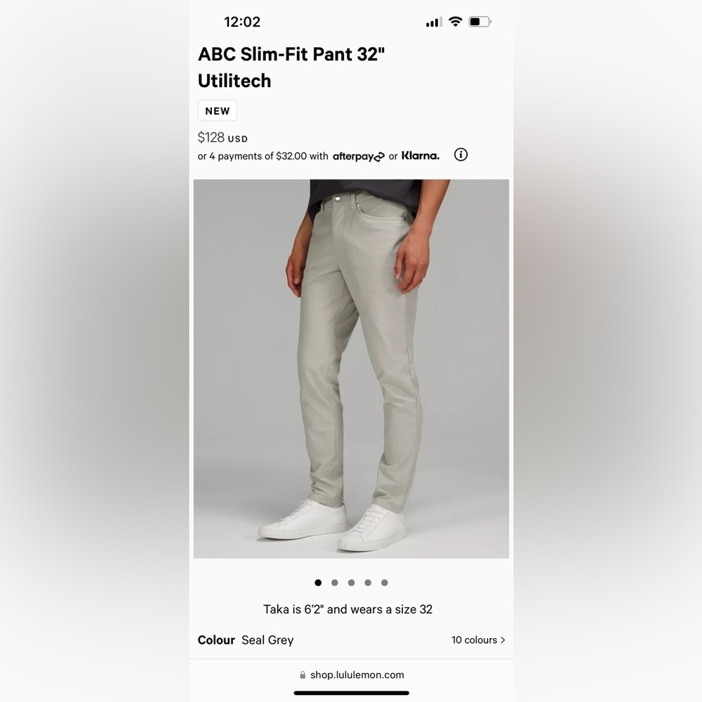 ABC Slim-Fit Pant 32" Utilitech. Size 31 waist